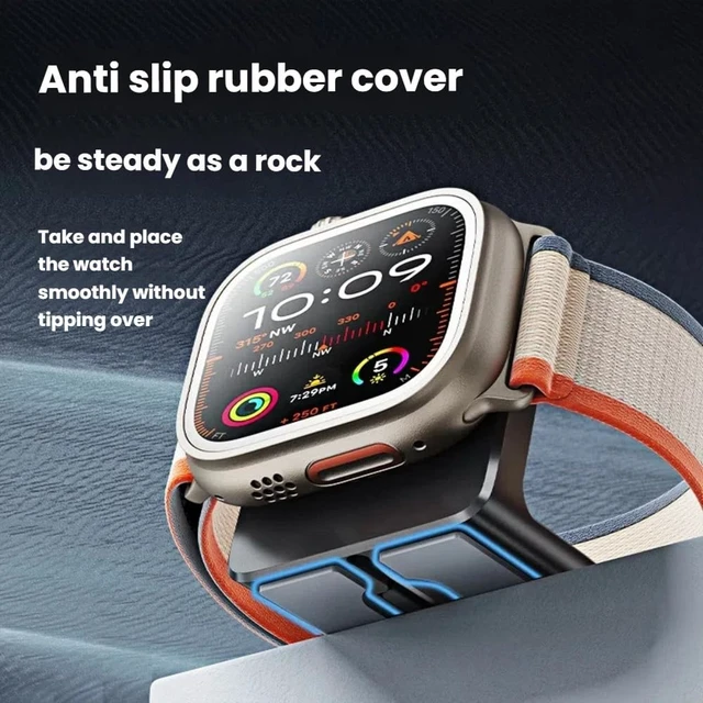 Alt view image 4 of 7 - Watch Charger Stand for Apple Watch,iWatch Stand Premium Aluminum Alloy,Minimalist Style, Storage,Desk Charging Stand Holder, Compatible with Apple iWatch SE 3,S11 10 9 8 7 6