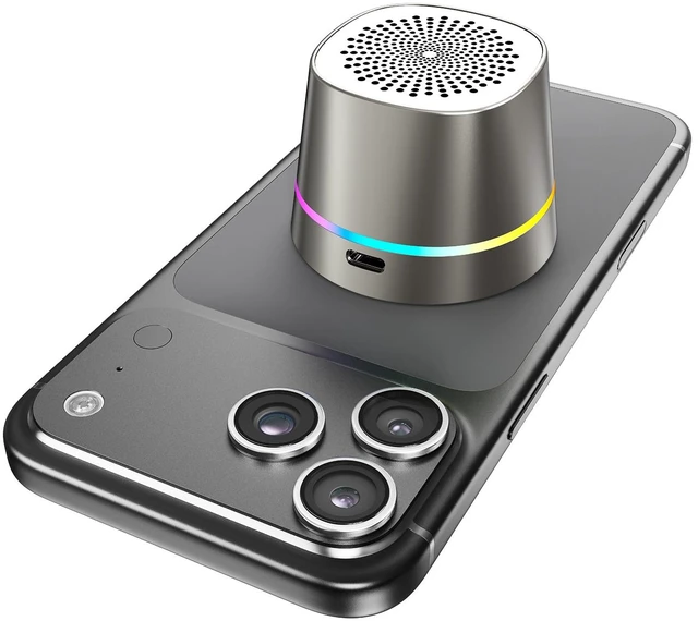 Main image of Magnetic Shower Speaker Wireless Charger Mini RGB TWS Stereo Bluetooth
