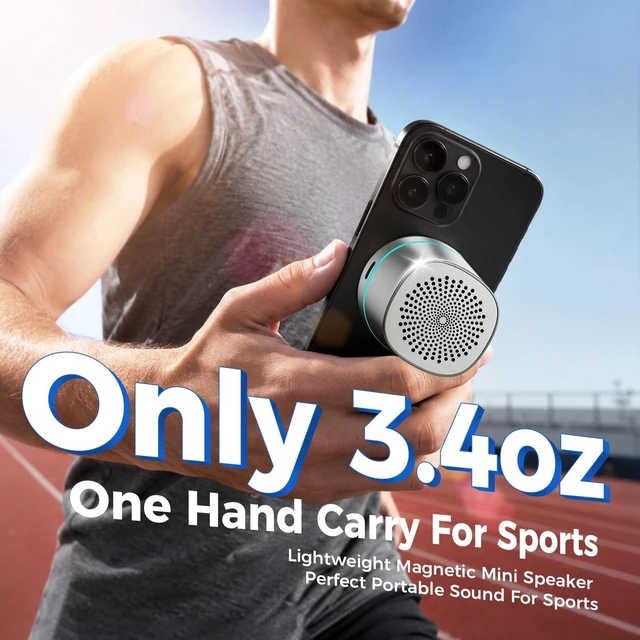 Alt view image 2 of 7 - Magnetic Shower Speaker Wireless Charger Mini RGB TWS Stereo Bluetooth