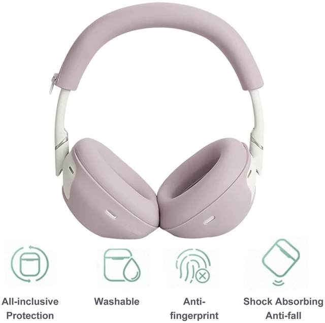 Alt view image 4 of 7 - 3 Set WH 1000XM6 Earpads Cover for Sony WH-1000XM6 Headphones, Embody EarPad/Ear Cover/Headband Cushion Protector, Sweat Proof Soft Silicone Headphones Accessories (Smoky Purple)