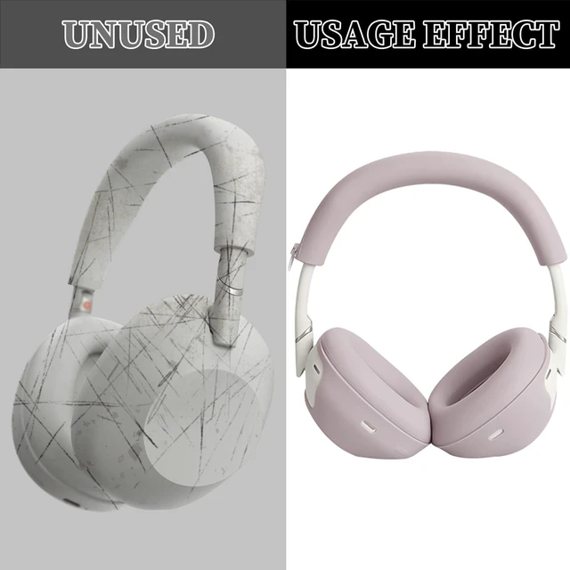 Alt view image 5 of 7 - 3 Set WH 1000XM6 Earpads Cover for Sony WH-1000XM6 Headphones, Embody EarPad/Ear Cover/Headband Cushion Protector, Sweat Proof Soft Silicone Headphones Accessories (Smoky Purple)