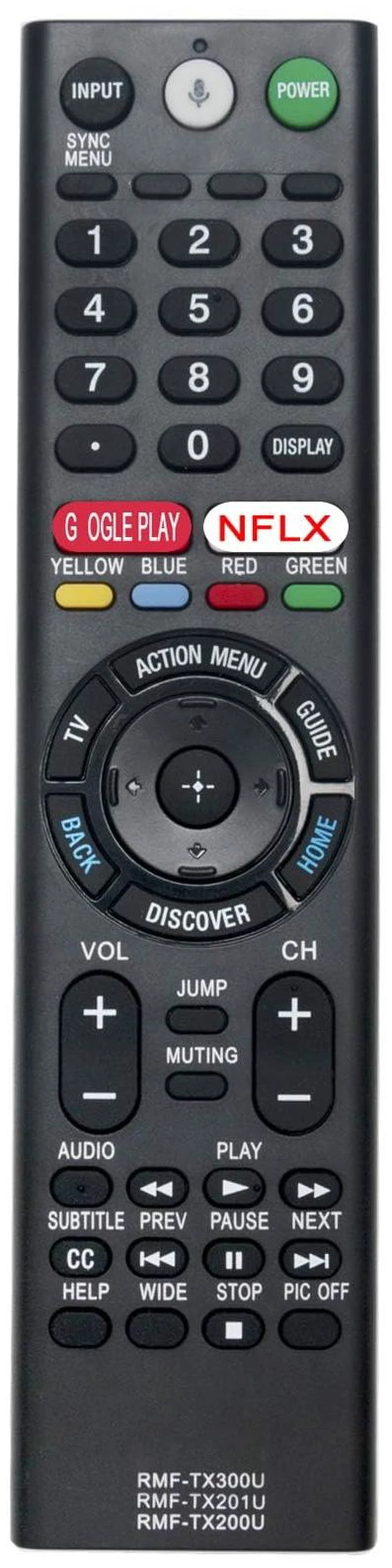 Alt view image 2 of 4 - RMF-TX201U Voice Remote Control Replacement for Sony Bravia OLED TV XBR-55A1E XBR-65A1E XBR-75Z9D XBR-100Z9D XBR-77A1E XBR-65Z9D XBR-65Z9D/UC2 XBR-75Z9D/UC2 XBR55A1E XBR65A1E XBR75Z9D XBR100Z9D