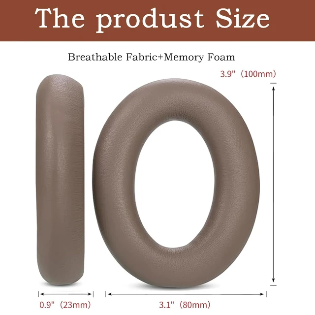 Alt view image 3 of 6 - ACCENTUM Plus Earpads Cushions Replacement Compatible with Sennheiser ACCENTUM Plus Wireless Headphones Ear Pads Cushions with Soft Protein Leather Wrapped Memory Foam