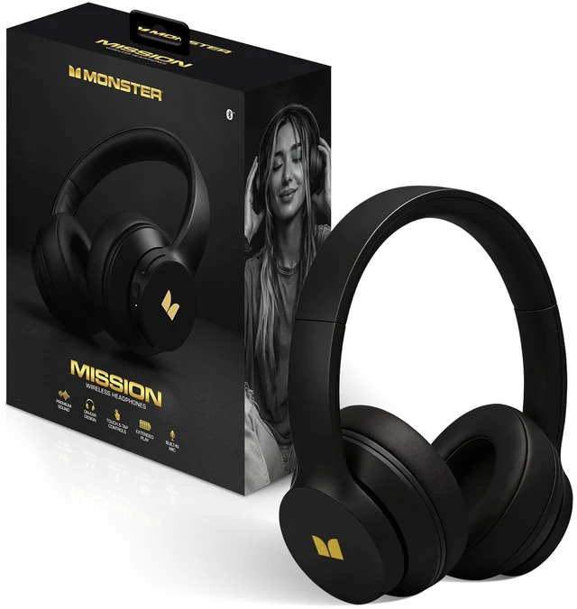 Main image of Wireless Over-Ear Headphones, Bluetooth 5.4, Deep Bass Sound, 30 Hour Battery, Fast Charging, Built-in Mic, Comfortable Foldable Design