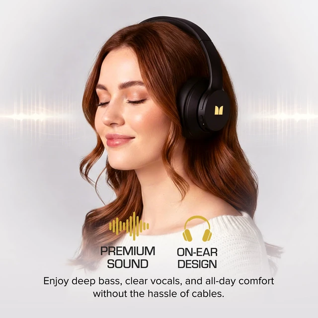 Alt view image 3 of 7 - Wireless Over-Ear Headphones, Bluetooth 5.4, Deep Bass Sound, 30 Hour Battery, Fast Charging, Built-in Mic, Comfortable Foldable Design