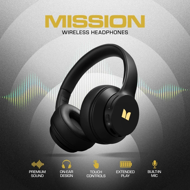 Alt view image 2 of 7 - Wireless Over-Ear Headphones, Bluetooth 5.4, Deep Bass Sound, 30 Hour Battery, Fast Charging, Built-in Mic, Comfortable Foldable Design