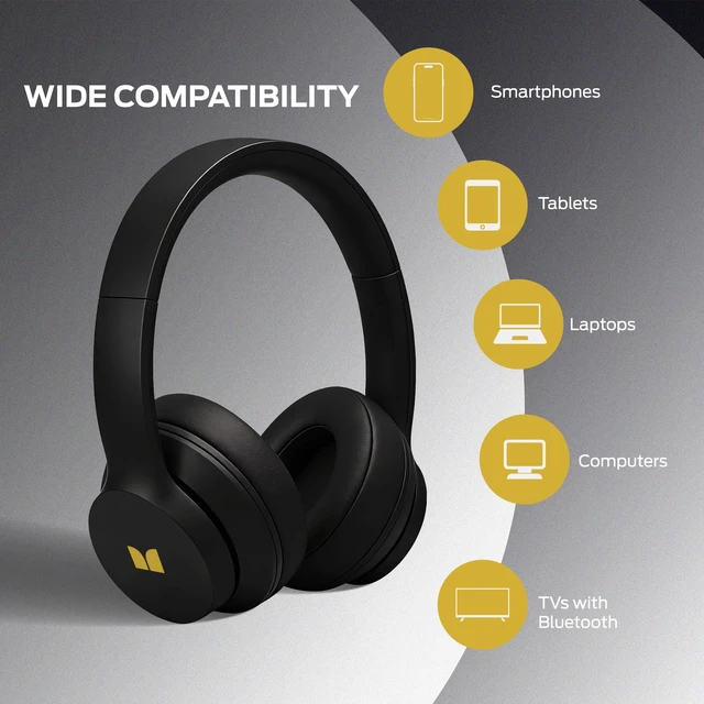 Alt view image 4 of 7 - Wireless Over-Ear Headphones, Bluetooth 5.4, Deep Bass Sound, 30 Hour Battery, Fast Charging, Built-in Mic, Comfortable Foldable Design