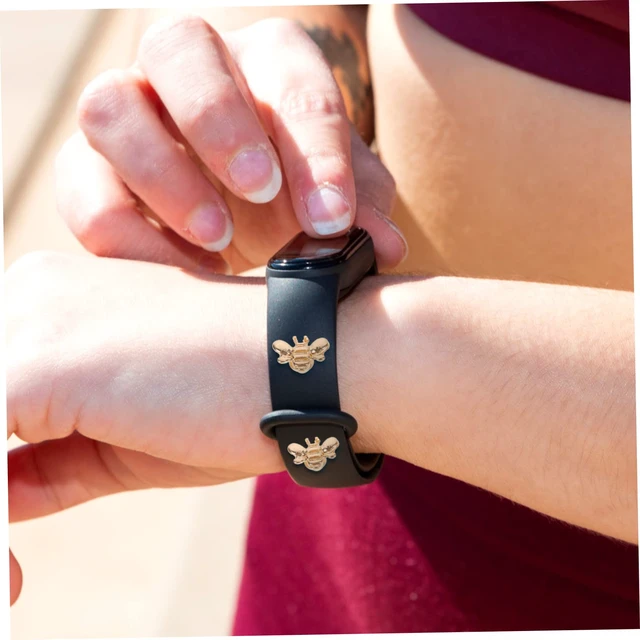 Alt view image 2 of 7 - Watchband Bee Charm Set 6Pcs Watch Strap Decorative Nails Bee Shaped Charms for Watch Band Accessories Women Girls