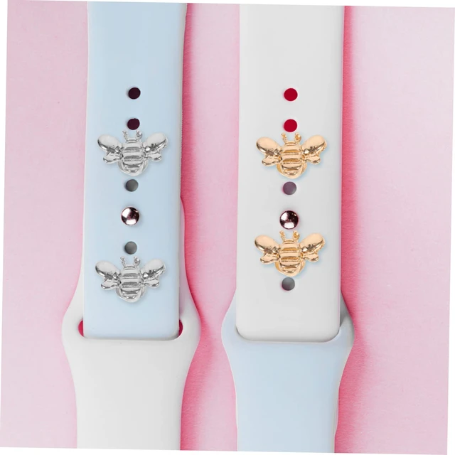 Alt view image 5 of 7 - Watchband Bee Charm Set 6Pcs Watch Strap Decorative Nails Bee Shaped Charms for Watch Band Accessories Women Girls