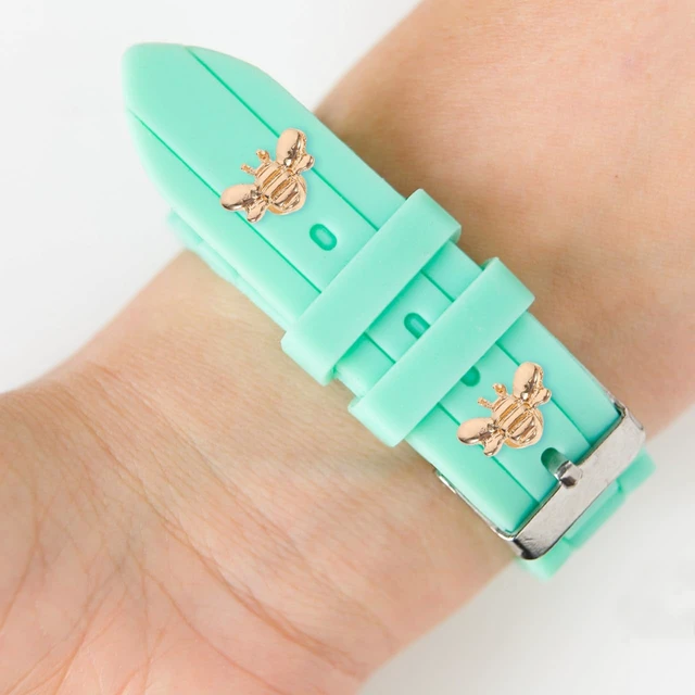 Alt view image 6 of 7 - Watchband Bee Charm Set 6Pcs Watch Strap Decorative Nails Bee Shaped Charms for Watch Band Accessories Women Girls