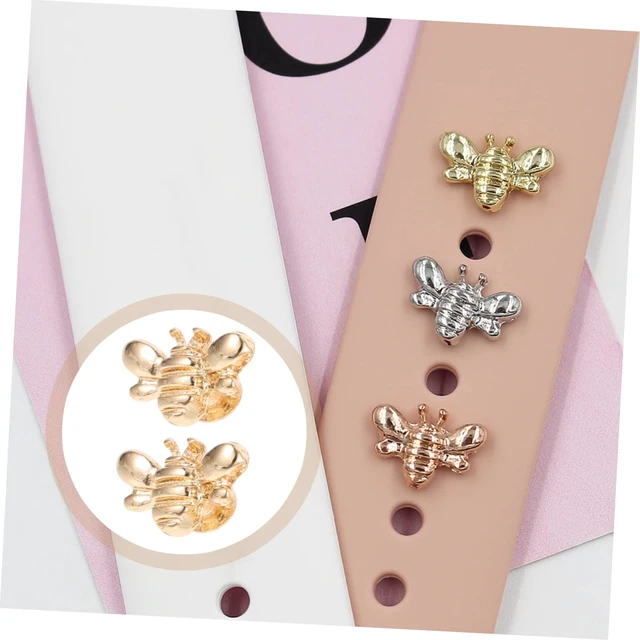 Alt view image 4 of 7 - Watchband Bee Charm Set 6Pcs Watch Strap Decorative Nails Bee Shaped Charms for Watch Band Accessories Women Girls