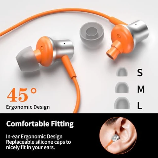 Alt view image 4 of 4 - 2 Pack USB C Headphone for Samsung S25 FE S24 A16 A17 Wired Earbuds Magnetic in-Ear Type C Earphone with Microphone Volume Control Bass Stereo Noise Canceling for iPhone 17 Pro Max Air 16 16e 15 Pixel