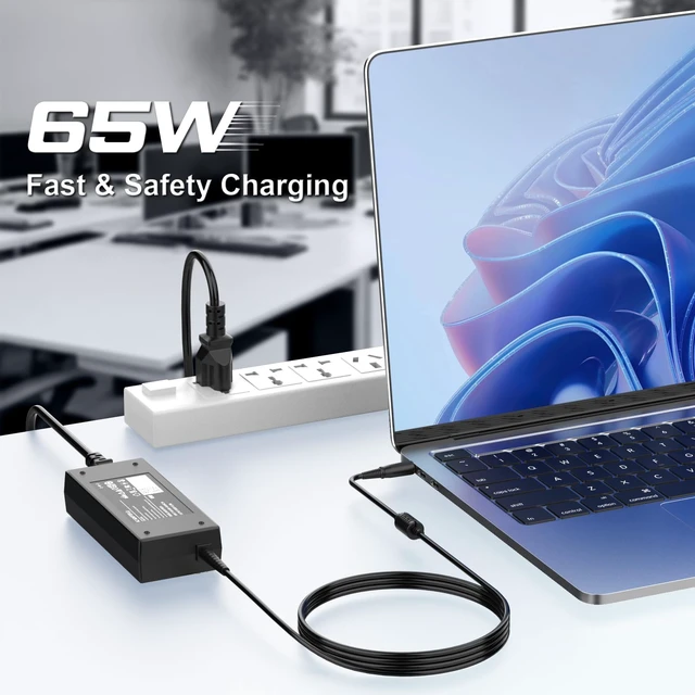 Alt view image 7 of 7 - 65W Laptop Charger for Dell Inspiron 1117 Series & N3010/N3110/N4010