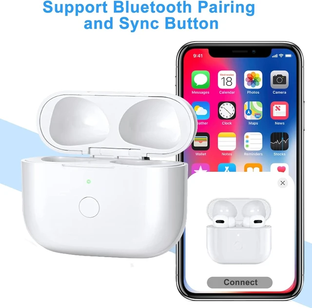 Alt view image 4 of 6 - Charging Case Replacement Compatible with AirPods 3rd Generation, Wireless AirPods 3 Charger Case with Pairing Sync Button Without Earbuds, (USB-C Port)