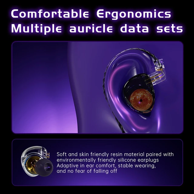 Alt view image 6 of 7 - ND Planet IEM Earphones: 12mm Dual Magnetic Drivers, HiFi Gaming Earbuds with Detachable 2-Pin Cable, Noise Isolating in-Ear Monitors for Musician Audiophile Singer