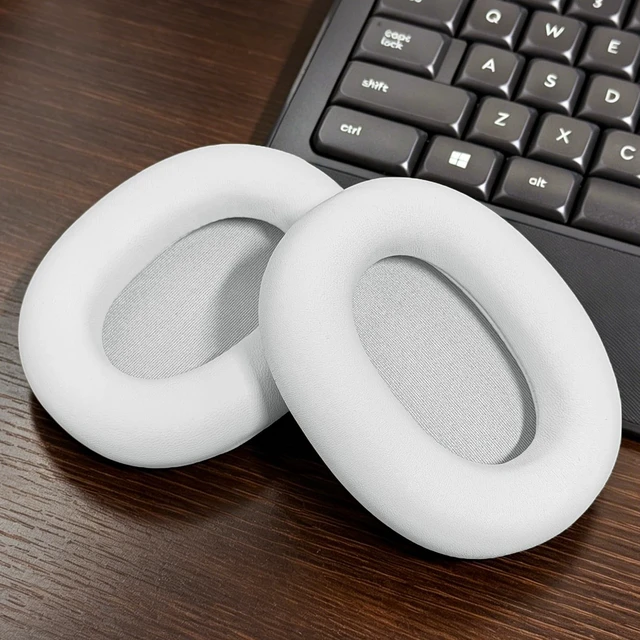 Alt view image 7 of 7 - Genuine Leather Replacement Ear Pads Cushions for Sony WH-1000XM6 Noise Canceling Headphones, Premium Sony XM6 Earpads Covers with Soft Lambskin, Optimized Memory Foam (Lambskin - Silver)