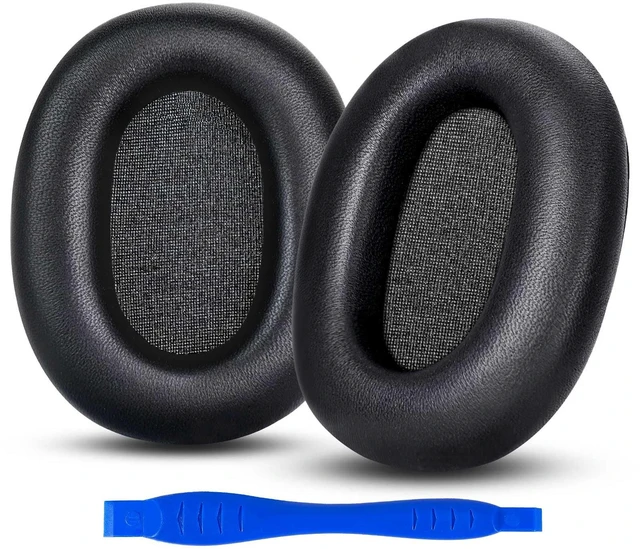 Main image of Genuine Leather Replacement Ear Pads Cushions for Sony WH-1000XM6 Noise Canceling Headphones, Premium Sony XM6 Earpads Covers with Soft Lambskin, Optimized Memory Foam (Lambskin - Black)