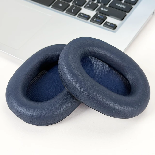 Alt view image 7 of 7 - Genuine Leather Replacement Ear Pads Cushions for Sony WH-1000XM6 Noise Canceling Headphones, Premium Sony XM6 Earpads Covers with Soft Lambskin, Optimized Memory Foam (Lambskin - Blue)