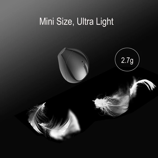 Alt view image 3 of 7 - Mini Bluetooth Earpiece Wireless, Single Bluetooth Earbuds with Charging Case 6 Hrs Playtime, Headset Hands-Free with Microphone for iOS Android Smart Phones Voice Calls PC (Single-Black)