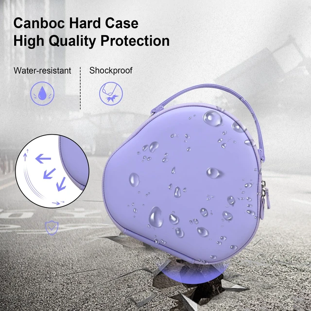 Alt view image 5 of 7 - Case with Sleep Mode for Apple AirPods Max Wireless Headphones Airpods Max Smart Headphones Case, Extra Space fits Cable, Charger, Purple(PU)