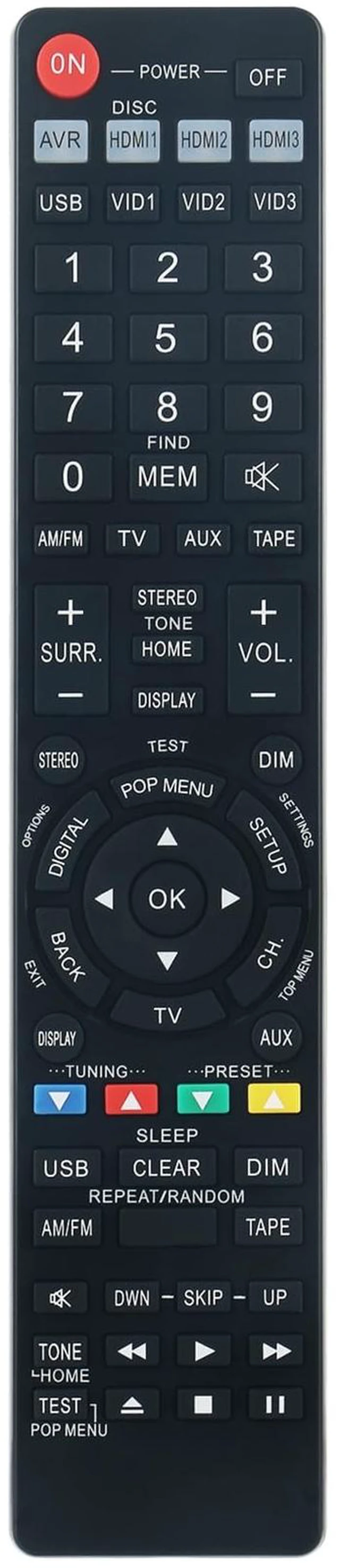 Main image of AVR700 Replace Audio Video Remote Control Compatible with Harman Kardon AV Receiver AVR 146 / AVR 700 / AVR 70C / AVR 1600 / AVR 1650