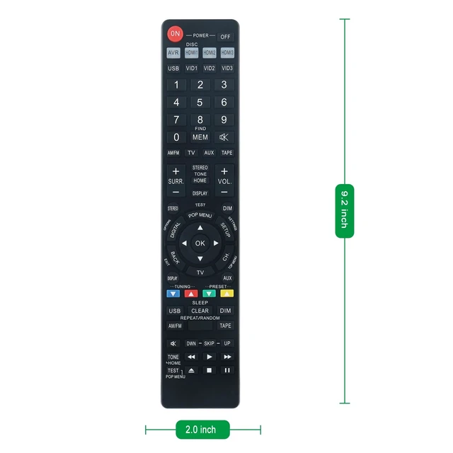 Alt view image 4 of 5 - AVR700 Replace Audio Video Remote Control Compatible with Harman Kardon AV Receiver AVR 146 / AVR 700 / AVR 70C / AVR 1600 / AVR 1650