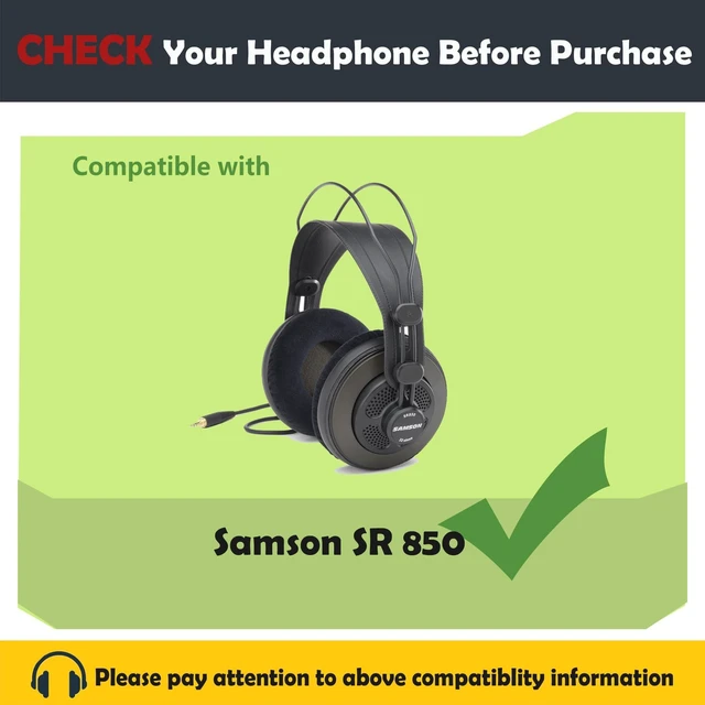 Alt view image 2 of 7 - SR850 Earpads Cushion Replacement for Samson SR 850 SR850 SR-850 Headphone SR850 Earpads Cushion Compatible with Samson SR 850 SR-850 Headphone Ear Covers with Protein Leatherr and Memory Foam