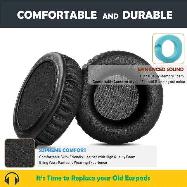 Alt view image 3 of 7 - SR850 Earpads Cushion Replacement for Samson SR 850 SR850 SR-850 Headphone SR850 Earpads Cushion Compatible with Samson SR 850 SR-850 Headphone Ear Covers with Protein Leatherr and Memory Foam