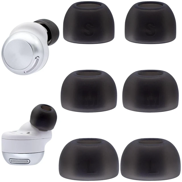 Main image of Replacement Ear Tips for Technics EAH-AZ100 / AZ80 Earbuds Soft Silicone Eartips 3 Pairs (S/M/L) Black