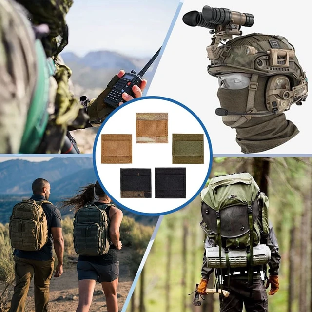 Alt view image 6 of 6 - 10Pcs 5 Colors Tactical Headphone Cable Storage Board 2x2 Inch Tactical Headphone Cable 7mm Thick Reusable Fastening Cable Ties with Hook and Loop Sticker for Tactical Helmet Headset