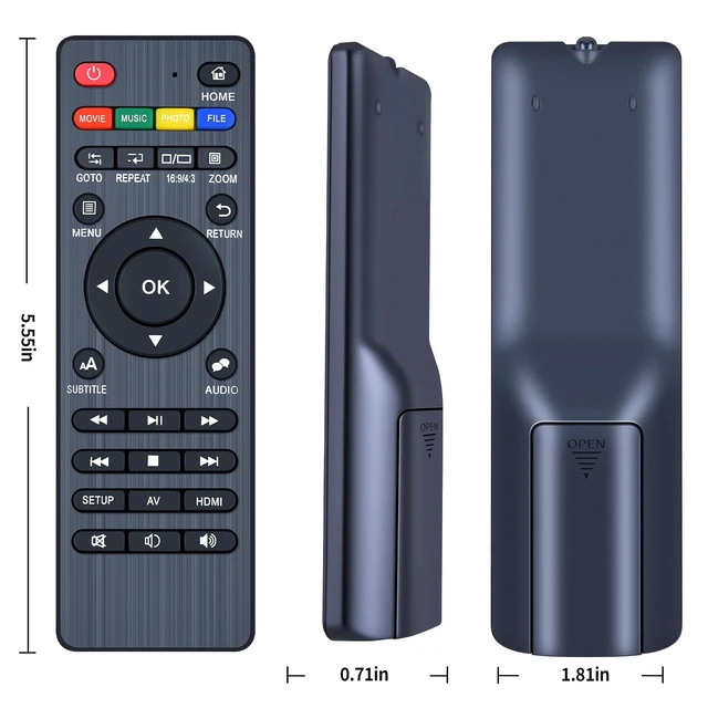 Alt view image 2 of 4 - Replacement Remote for Micca Speck G3 G2 Speck 4K Ultra-HD Media Player Compatible With JLZNLC A5 4K Media Player, No Programming, Stable Signal, Fast Response