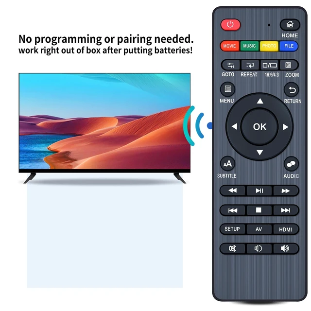 Alt view image 3 of 6 - Replacement Remote Control for JLZNLC 4K Ultra HD Media Player A5 also for Micca 4K Ultra-HD Digital Media Player