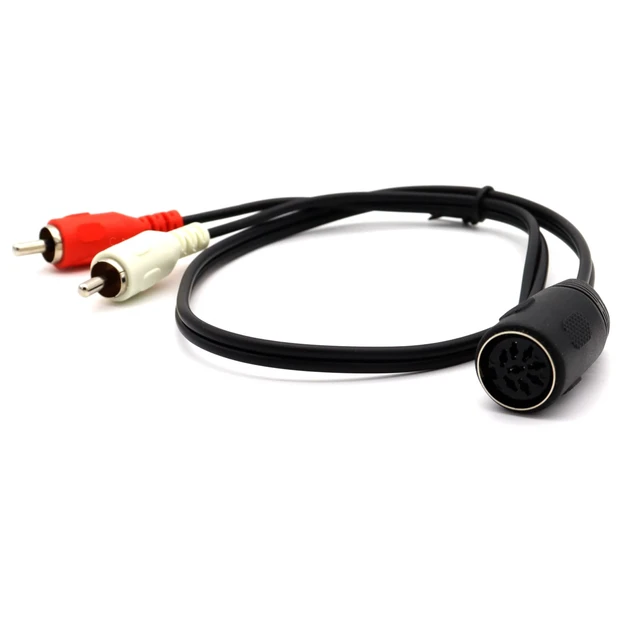 Alt view image 2 of 6 - 8 Pin DIN Female to 2RCA Male Plugs Audio Converter Cable Adapter for Old Audio Instrument Equipment(0.5m)