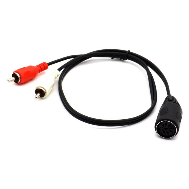 Alt view image 4 of 6 - 8 Pin DIN Female to 2RCA Male Plugs Audio Converter Cable Adapter for Old Audio Instrument Equipment(0.5m)