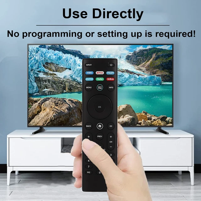 Alt view image 4 of 6 - 2 Packs XRT140 Replaced Remote Control for Vizio Smart LED TV M50Q7-H1 M55Q7-H1 M65Q7-H1 M55Q8-H1 M65Q8-H1 V555-H1 with Watchfree Vudu Netflix Primevideo Xumo Hulu Redbox with Batteries