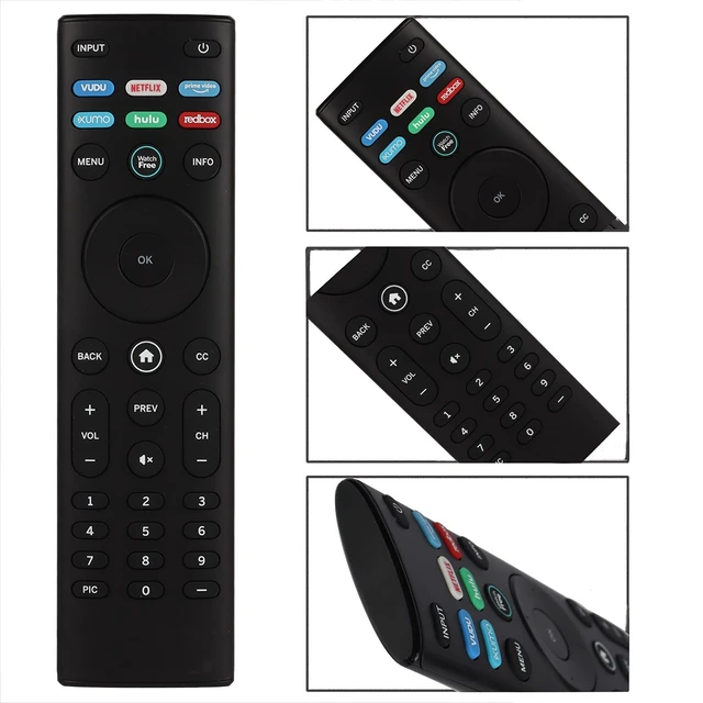 Alt view image 5 of 6 - 2 Packs XRT140 Replaced Remote Control for Vizio Smart LED TV M50Q7-H1 M55Q7-H1 M65Q7-H1 M55Q8-H1 M65Q8-H1 V555-H1 with Watchfree Vudu Netflix Primevideo Xumo Hulu Redbox with Batteries