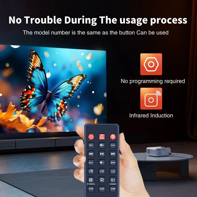 Alt view image 3 of 6 - New Projector Replacement Remote Control fit for PIKOY WH-E14A Galaxy Proiector Star Projector