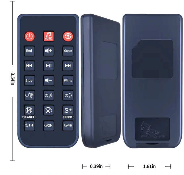 Alt view image 5 of 6 - New Projector Replacement Remote Control fit for PIKOY WH-E14A Galaxy Proiector Star Projector