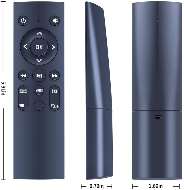 Alt view image 3 of 4 - Replacement Remote for YABER Projector Y60 Y61 No Programming, Stable Signal, Fast Response, Full Function Replacement