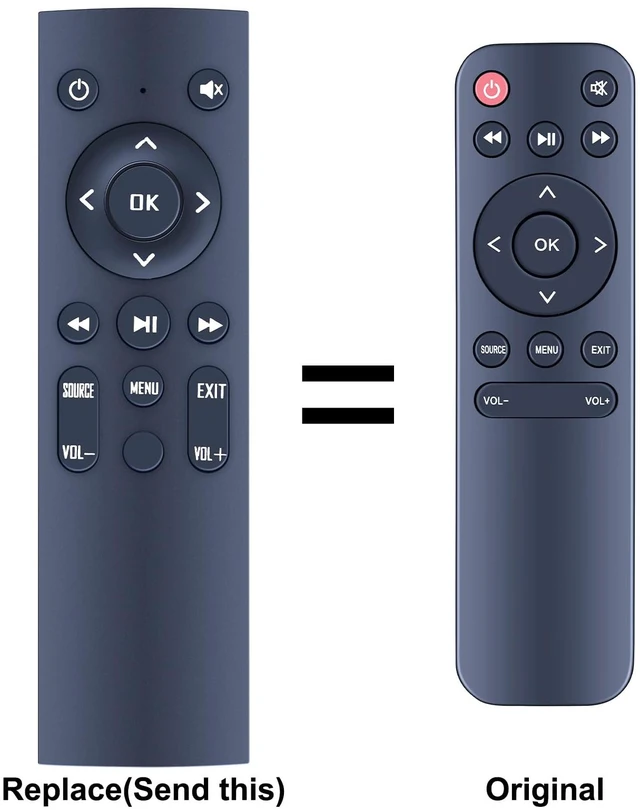 Alt view image 2 of 4 - Replacement Remote for YABER Projector Y60 Y61 No Programming, Stable Signal, Fast Response, Full Function Replacement