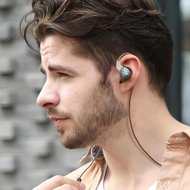 Alt view image 2 of 7 - KZ ZST in Ear Earphones 1BA+1DD Hybrid Banlance Technology Armature with Dynamic with 2 Pin Detachable Cable HiFi Monitors Headphones Wired Gaming Earbuds IEM (Black, MIC)