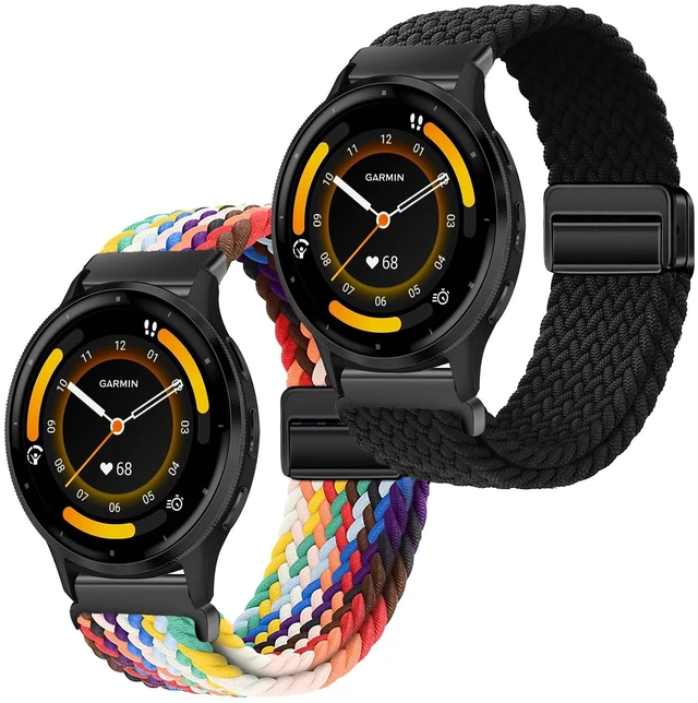 Main image of 22mm Magnet Braid Watch Strap for Garmin Forerunner 265/255/255 Music/Vívoactive 4/Venu 3/2 Band Sport Replacement