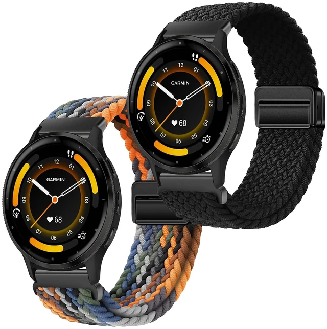 Main image of 22mm Magnet Braid Watch Strap for Garmin Forerunner 265/255/255 Music/Vívoactive 4/Venu 3/2 Band Sport Replacement