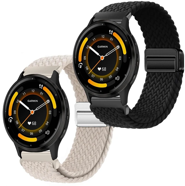 Main image of 22mm Magnet Braid Watch Strap for Garmin Forerunner 265/255/255 Music/Vívoactive 4/Venu 3/2 Band Sport Replacement