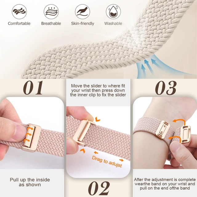 Alt view image 7 of 7 - 22mm Magnet Braid Watch Strap for Garmin Forerunner 265/255/255 Music/Vívoactive 4/Venu 3/2 Band Sport Replacement