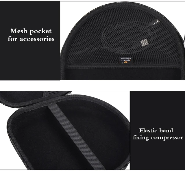 Alt view image 3 of 7 - Headphones Case Compatible with Sony WH-CH720N / Anker Soundcore Space One Q20 Noise Canceling Wireless Headphones, Portable Storage Bag -Black (Case Only)