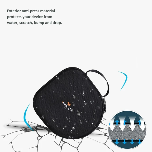 Alt view image 7 of 7 - Headphones Case Compatible with Sony WH-CH720N / Anker Soundcore Space One Q20 Noise Canceling Wireless Headphones, Portable Storage Bag -Black (Case Only)
