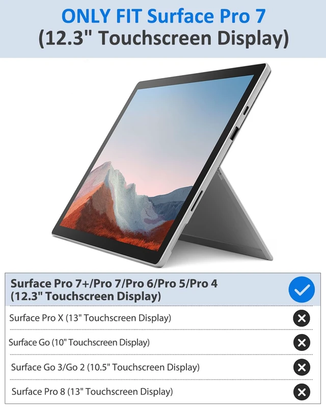 Alt view image 2 of 6 - Tablet Back Skin Stick Decal for Surface Pro 7+/7/6/5/4/LTE, Platinum PU Leather, Protective Decal Body Skin Cover for Microsoft Surface Pro 7 Plus 2021, Bubble-Free