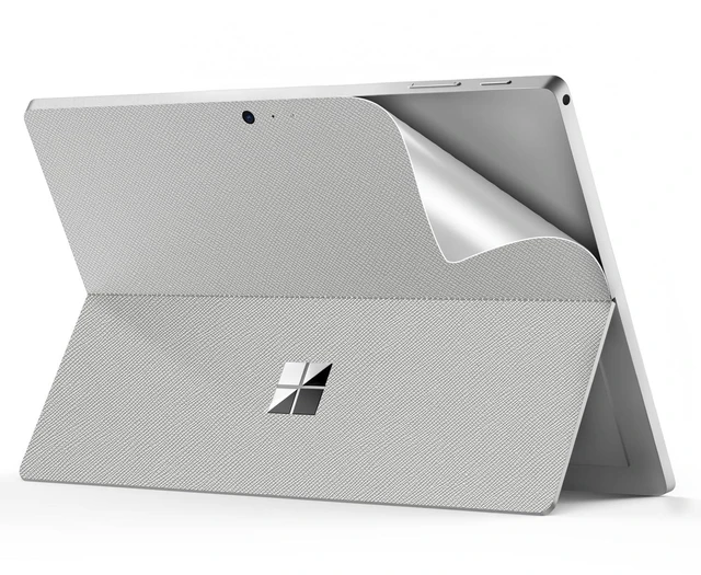 Main image of Tablet Back Skin Stick Decal for Surface Pro 7+/7/6/5/4/LTE, Platinum PU Leather, Protective Decal Body Skin Cover for Microsoft Surface Pro 7 Plus 2021, Bubble-Free