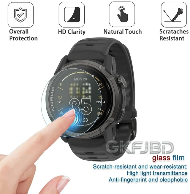 Alt view image 6 of 7 - Compatible for COROS APEX 4 42mm Screen Protector & Case, HD Tempered Glass Protective Film and Silicone Soft Cases Not for APEX 4 46mm (Pack of 3+2)